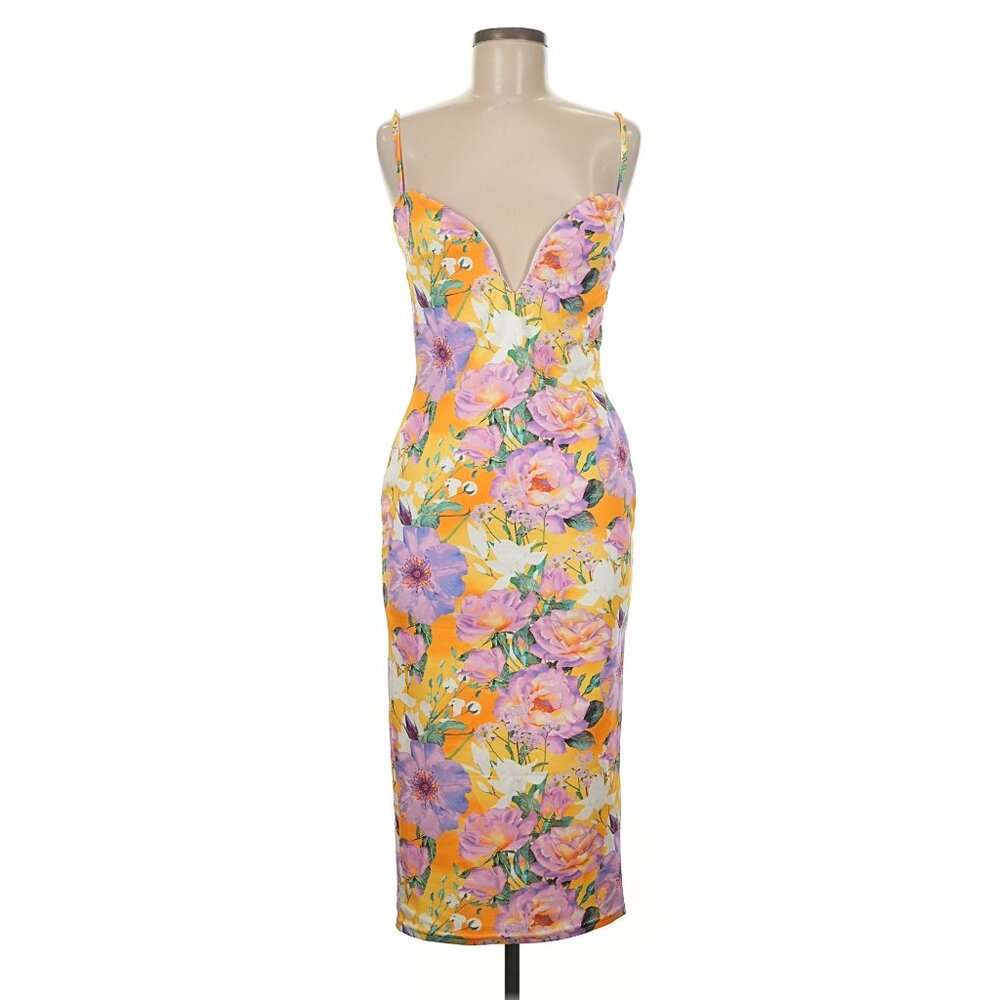 PrettyLittleThing Summer Floral Print Midi Dress